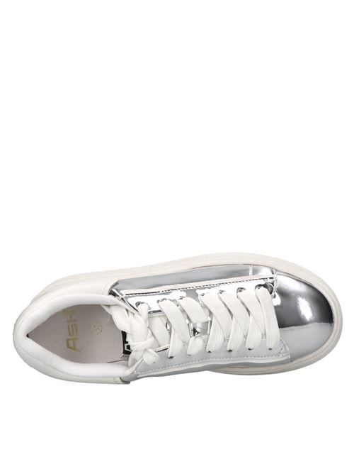 Sneakers in vernice ASH | MOBY BIS MIRROR MICROFIBERARGENTO-BIANCO